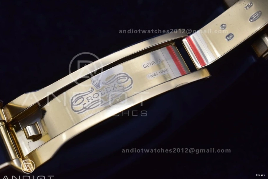 Best 116518 Edition Daytona Dial BTF Rubber on 1:1 SA4130 Oysterflex Strap Black YG 0519